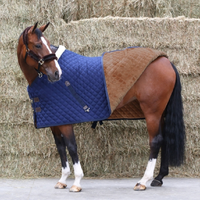 Couverture de cheval confortable et chaude de qualité supérieure pour chevaux feuille de mouche col en fourrure douce tapis de participation pour chevaux tapis d'équitation équestre