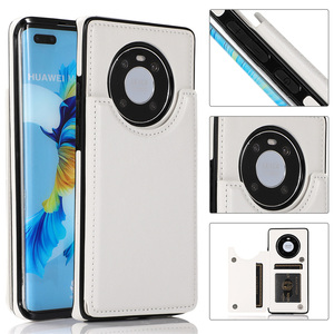 Per <span class=keywords><strong>Huawei</strong></span> Mate 40 30 <span class=keywords><strong>20</strong></span> <span class=keywords><strong>Pro</strong></span> 30 <span class=keywords><strong>20</strong></span> Lite custodia a portafoglio con porta carte in pelle PU Kickstand per carte a doppia chiusura magnetica custodia - Product Image 1