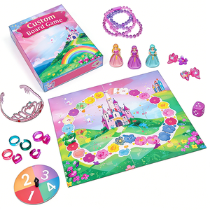 ผู้ผลิตเกมกระดานเจ้าหญิงแบบพกพาที่เป็นมิตรกับสิ่งแวดล้อมตามสั่ง OEM บริการพิมพ์เกมสำหรับเด็กพร้อมอุปกรณ์เสริมครบชุดและบรรจุภัณฑ์ - Product Image 1