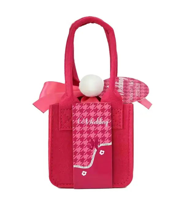 최신 귀여운 패션 도매 휴대용 사용자 정의 인쇄 컬러 펠트 DIY 선물 가방 여성 크리스마스