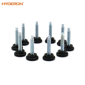 Hyderon <b>Adjustable</b> Furniture <b>Legs</b> 38-18S*1.5 Black Plastic Heavy Duty <b>Table</b> Feet - Product Image 4