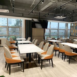 Muebles de Restaurante Industriales Americanos, Juego de Mesa y Sillas de Comedor con Estructura de Hierro Metálico para Bar <span class=keywords><strong>Bistro</strong></span> - Product Image 6