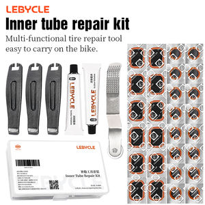 LEBYCLE <span class=keywords><strong>Kit</strong></span> de Reparación de Neumáticos para Bicicleta de Montaña y Carretera Caja de Parches para Cámara de Aire Pegamento y Parche para <span class=keywords><strong>Pinchazos</strong></span> de Cámara de Bicicleta Fuerte Adhesión Herramientas Portátiles - Product Image 2