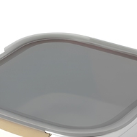 Boîte à lunch en acier inoxydable 1,4 L, qualité alimentaire 304, boîte bento à un étage, couvercle anti-fuite, compatible micro-ondes et lave-vaisselle, logo personnalisé