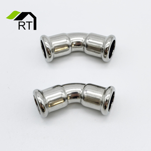 15-108mm kalt extrudieren der Edelstahl 304/316L DVGW M-Profil Press Sanitär armatur 45-Grad-Winkel - Product Image 3