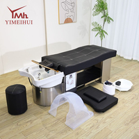 Tempat Cuci Rambut Keramik dengan Rangka Stainless Steel untuk Salon Kecantikan, Pijat Kepala, dan Perawatan Keramas