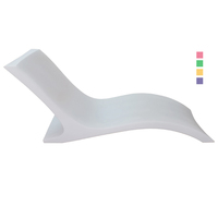 Chaise longue de piscine, transat d'extérieur inclinable en PE pour bord de piscine, hôtel, complexe hôtelier, vente en gros
