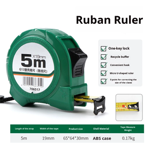 Penggaris Feng Shui kuno definisi tinggi, pita baja presisi tinggi dua sisi metrik 5m dengan dudukan - Product Image 2