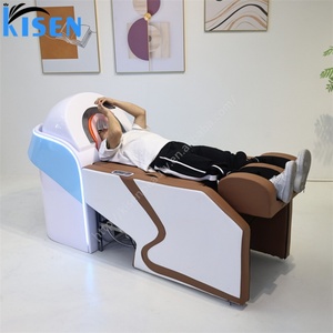 KISEN Offre Spéciale Lit de Lavage Capillaire de Luxe avec Massage et Thérapie Aquatique, Fauteuil de Lavage Automatique Électrique pour Cheveux - Product Image 2