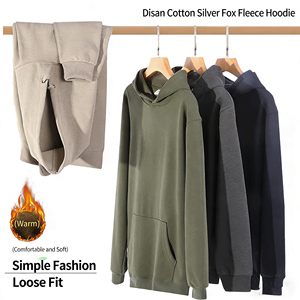 Sudadera con Capucha de Invierno, 420g, de Algodón Grueso <span class=keywords><strong>Disan</strong></span> con Forro Polar, Color Puro, Estilo Simple para Hombre, para Otoño e Invierno. - Product Image 3