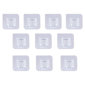 Waterproof Eco-Friendly 2-Pack Hanging <b>Hook</b> Removable Double-Sided Adhesive Plastic Solid Transparent Wall Mounted Sticky <b>Tools</b> - Product Image 1