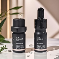 Bouteilles compte-gouttes en verre pour huiles essentielles, personnalisables avec logo, 5ml-100ml, motif ours et noir, avec impression sérigraphique, pour sérum de soin de la peau et gouttes pour les yeux, 100 pièces