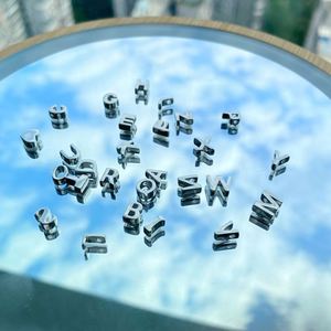 Collier pendentif pour femme Dylam Trendy Jewelry Accessories, argent sterling 925 plaqué or 18 carats, pendentifs alphabet 26 lettres A-Z - Product Image 6