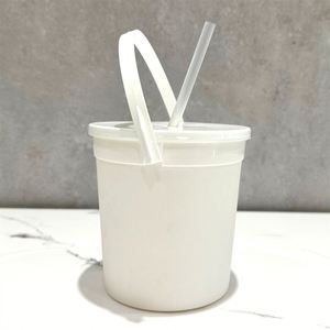 Seau à rhum réutilisable en plastique de 32 oz avec poignée et couvercle anti-éclaboussures pour bar à cocktails et fêtes - Product Image 4