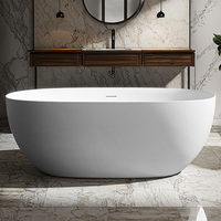 LDOW Grande baignoire en céramique autoportante égouttoir de massage à air design contemporain pour le trempage de la salle de bain Hôtels villas modernes