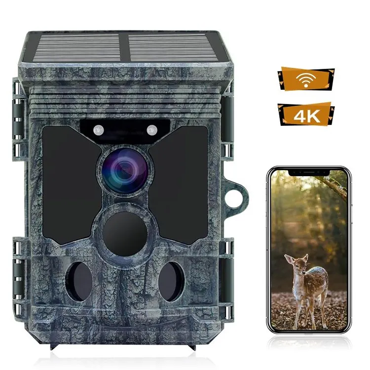 Caméra de jeu extérieure étanche Bluetooth Wifi Vision nocturne Caméra de chasse infrarouge numérique 4K pour la faune