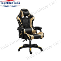 Chaise de jeu de course de joueur de bureau, chaises de jeu ergonomiques en cuir avec réglable et massage, les couleurs de chaise peuvent être personnalisées