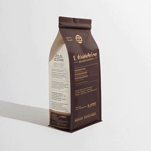 Sachet Mylar refermable à fermeture éclair de 8 oz en plastique haute barrière avec impression personnalisée, anti-odeur, pour café, avec valve - Product Image 3