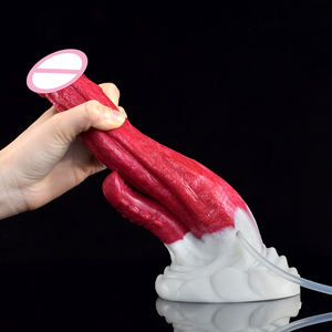 Consolador vibrador de silicona de 9 pulgadas, modos de vibración de Control remoto, consolador para perros con nudo y ventosa manos libres para hombre - Product Image 5