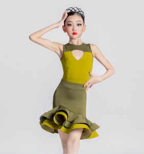 Robe de <span class=keywords><strong>danse</strong></span> latine <span class=keywords><strong>Senior</strong></span> 2023 été nouvelle robe d'entraînement pour filles jupe de <span class=keywords><strong>danse</strong></span> professionnelle pour enfants grande jupe Swing Costume - Product Image 3