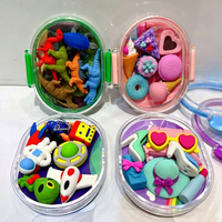 Lot de 8 gommes 3D en forme de dinosaure et astronaute, jouet éducatif en TPR, cadeau promotionnel