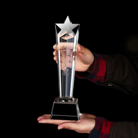 Trophée en cristal de verre de haute qualité pour événements sportifs, coupe de champion, récompense de mode, souvenir encourageant