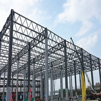 200 ㎡   Edificio de taller con estructura de acero, almacén moderno modular con ventanas
