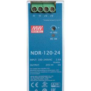 หมายถึงดี NDR-120-24แหล่งจ่ายไฟแบบสลับ5A 24Vdc เอาต์พุตคู่รางดินอุตสาหกรรม - Product Image 2