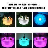 Schwimmender LED-Spa-Bar aus Kunststoff für Partys, solarbetrieben, großes rundes Weintablett, schwimmendes Biertablett, Eiskübel