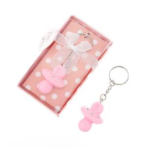 Llavero de Resina con Chupete de Bebé, Regalo de Cumpleaños, Personalizable con Logotipo, Recuerdos de Baby Shower - Product Image 1