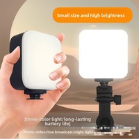 Mini Lampe Clip Portable Tofu pour Photographie, Lumière d'Appoint RGB Rechargeable LED pour Vidéo, Vlog, Téléphone, Appareil Photo, Selfie, Intensité Réglable