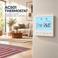 Système de contrôle de chauffage par le sol intelligent moderne AC502 + TL43 + AC9200, thermostat + actionneur électrique + centre de contrôle de câblage