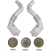 Pipa Knalpot Downpipe High Flow Catted SD untuk BMW M550i XDrive G30/G31 4.4T 2017-2023 Knalpot Performa dengan 100/200/300 Cell