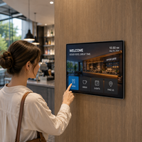 Écran tactile mural AIYOS puissant RK3588 Android 24 pouces avec batterie optionnelle et analyse IA pour affichage publicitaire