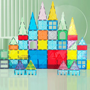 Services d'emballage et de logistique personnalisés, ensemble de blocs magnétiques colorés pour la construction, pour l'éducation précoce et l'intelligence - Product Image 1
