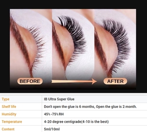 Pegamento Ultra Fuerte IB para Extensiones de Pestañas 5ml Profesional <span class=keywords><strong>IBeauty</strong></span> Tapa Verde Adhesivo para Pestañas Postizas - Product Image 6