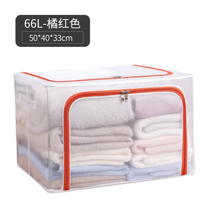 Transparent Mesh <b>Storage</b> Box Rectangle Breathable Steel Frame <b>Clothes</b> Organizer Waterproof Fabric Home <b>Storage</b> Box - Product Image 5