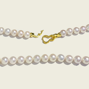 Collier chaîne en argent S925 fait main, motif gourde, à un seul rang, avec perle, boucle de perles DIY, accessoire de mode - Product Image 4