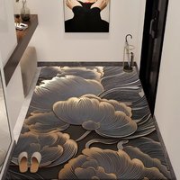 Crystal Velvet Floral Area Rug Printed Carpet Soft Floor Mat for Living Room Bedroom Entryway Home Decor Wholesale Suppliers B2B