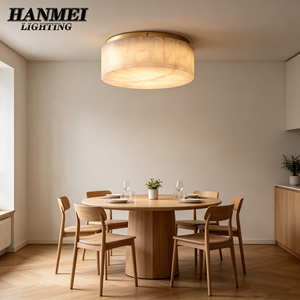Modern Marble Ceiling Lamp With Adjustable Switch 220V Compatible Eye-Caring <b>LED</b> for Bedroom & Foyer Villas HM-ZZ-8201 Modern De - Product Image 2