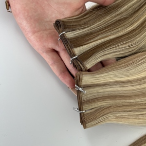 Extension geniali per capelli di trama 100% allineate cuticole capelli umani grezzi nuovo Design a doppia estremità da 8-36 pollici stile russo - Product Image 1