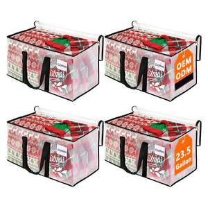 Sacs de déménagement en PP tissé réutilisables en gros, avec poignée transparente pratique, renforcés, pour l'organisation de vêtements à domicile, sacs de rangement robustes - Product Image 1