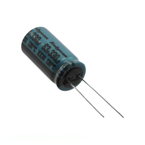 Distribuidor Autorizado, Condensador de Aluminio de 330 uF, 330UF 20% 63V RADIAL TH, Orificio Pasante 63RX30330MG412.5X25 - Product Image 1