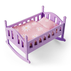<span class=keywords><strong>Lit</strong></span> de <span class=keywords><strong>poupée</strong></span> en bois Jeu de rôle <span class=keywords><strong>Lit</strong></span> de berceau en bois pour bébé Ensemble de jouets de simulation pour enfants - Product Image 1