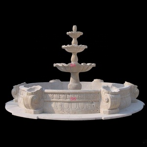 Fontaine d'eau de jardin <span class=keywords><strong>en</strong></span> marbre blanc pur, grande taille, grec, ancien, fontaine d'eau - Product Image 2