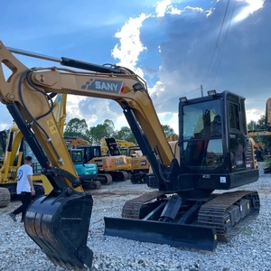 Excavatrice sur chenilles d'occasion Sany 60C, 6 tonnes, modèle 2020, capacité de la cuve de 0,15 à 0,28 m, composants principaux du roulement, prix bas - Product Image 3