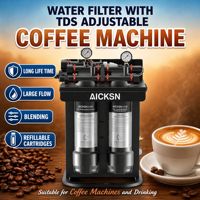 Système de filtration d'eau par osmose inverse à 3 étapes sans réservoir Aicksn MH-RO500G-P2-A2-R avec fonction de mélange, filtre à eau sous évier pour l'eau potable