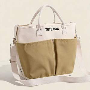 Sac fourre-tout en toile multifonction de haute qualité, personnalisable avec logo, faible MOQ, sac de maman, avec longue poignée rétractable - Product Image 1