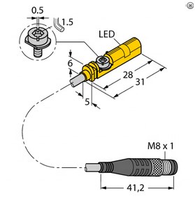 Ylinders <span class=keywords><strong>BIM</strong></span>-<span class=keywords><strong>UNT</strong></span>-<span class=keywords><strong>AP6X</strong></span>-0.3-PSG3M groove netic ELD ensensneuneuneuneumática o groove-groove ylinders Without ounounting - Product Image 4