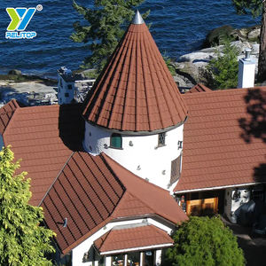 Tejas de Techo Ligeras, Recubiertas de Piedra Roja Atardecer, Económicas, Materiales para Techos - Product Image 1